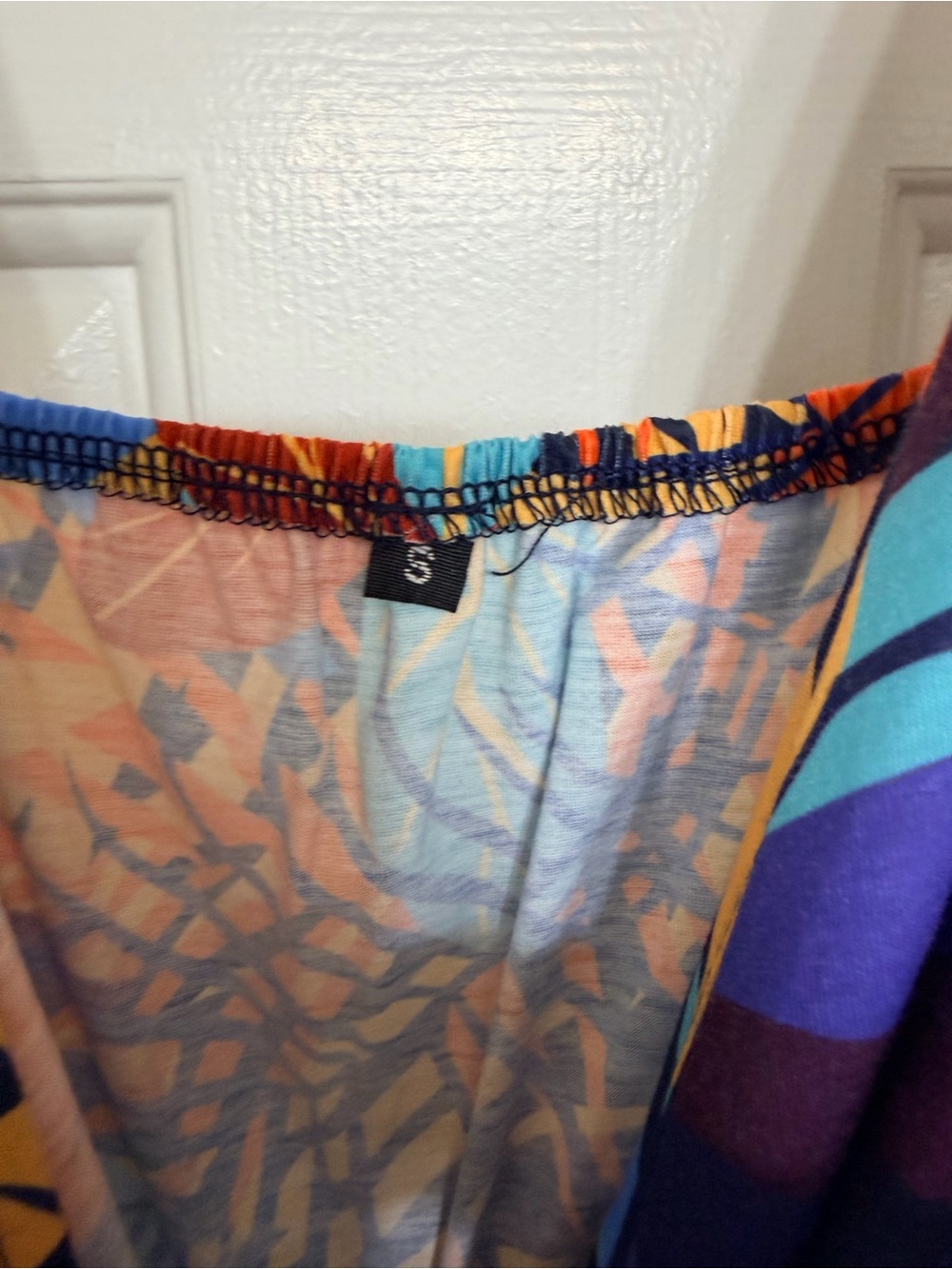 Vibrant Tropical Print Blue & Orange Women’s Sundress - Picture 3 of 3